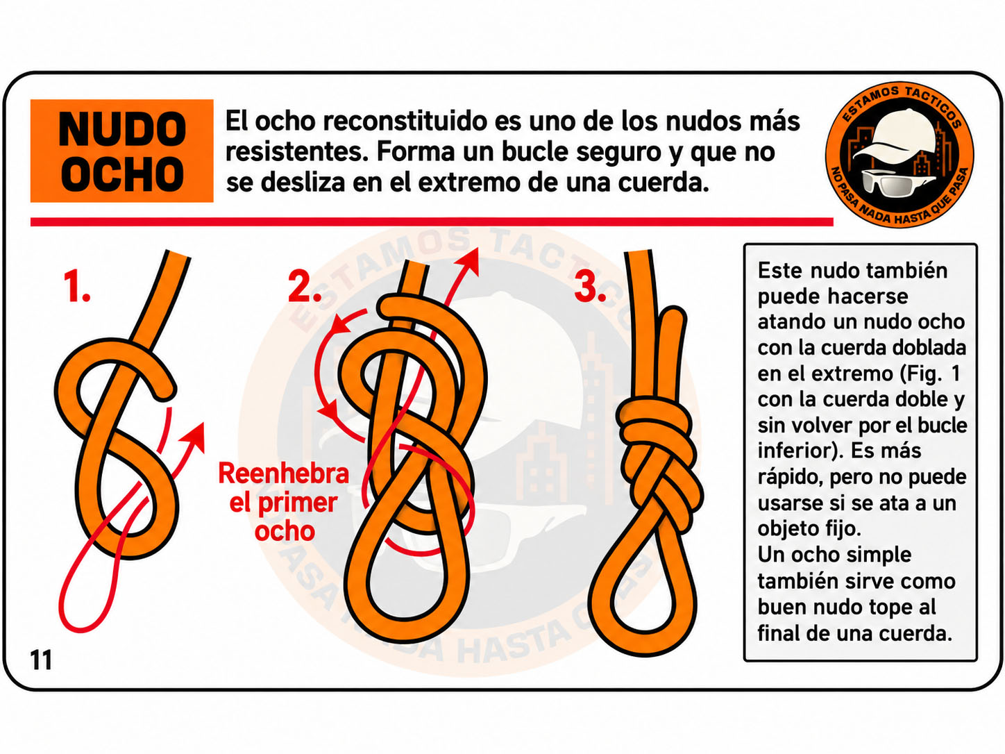 Nudo ocho reconstituido