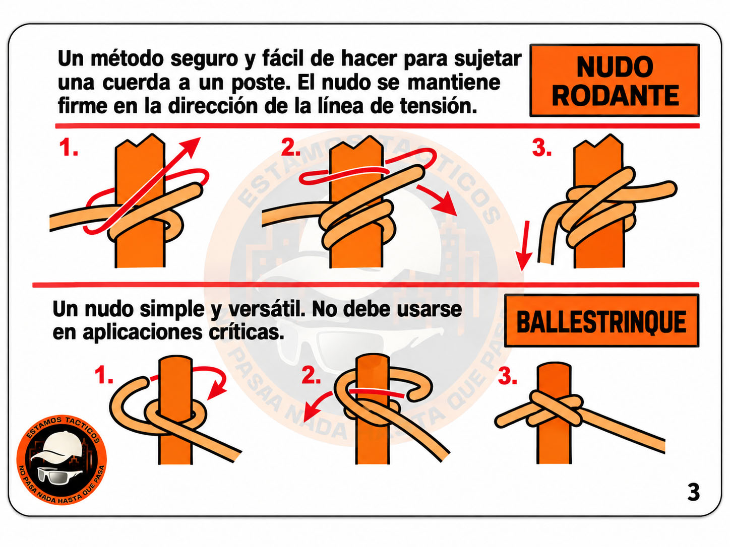 Nudo rodante y ballestrinque