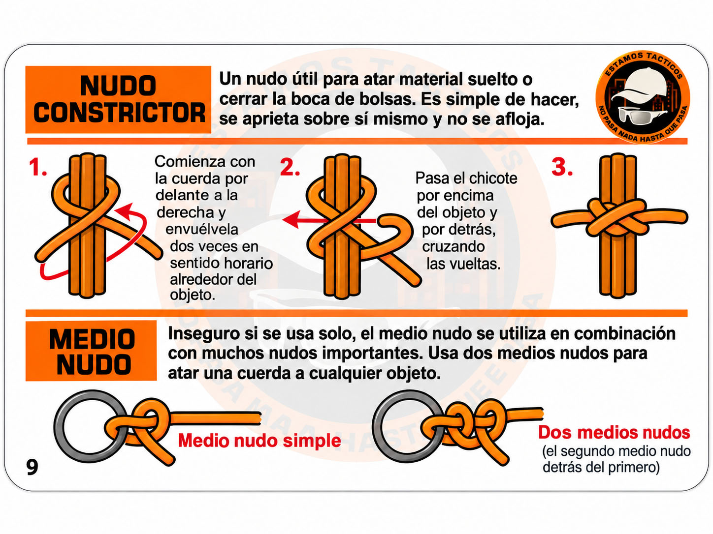Nudo constrictor y medio nudo