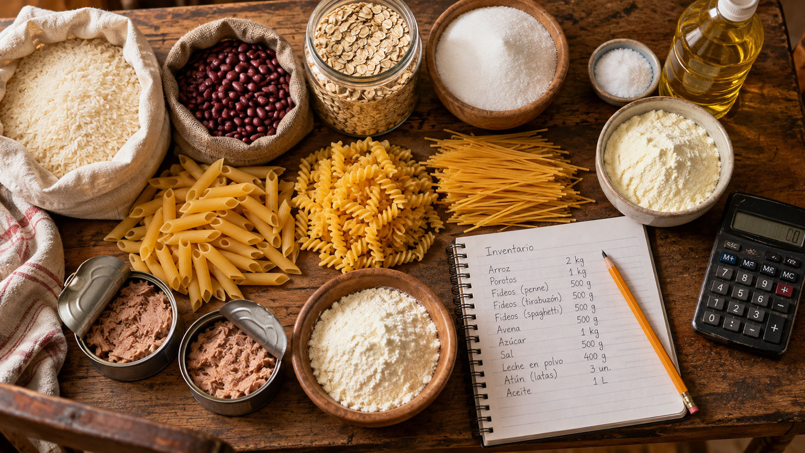 Alimentos básicos para una reserva de emergencia