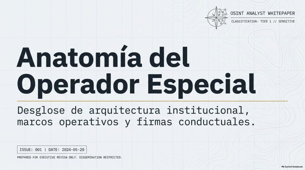 Portada: anatomía de un operador especial