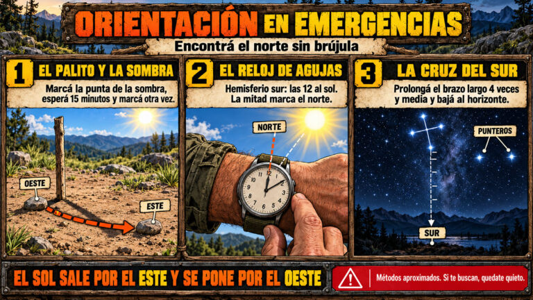 Orientación en emergencias: encuentra el norte sin brújula