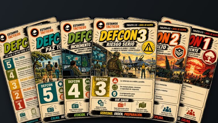 Pack de tarjetas: DEFCON · Niveles de alerta